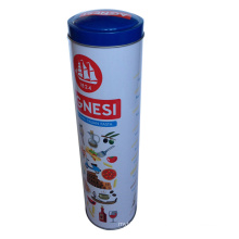 Round Shaped Pasta Noodles Package Tin Box